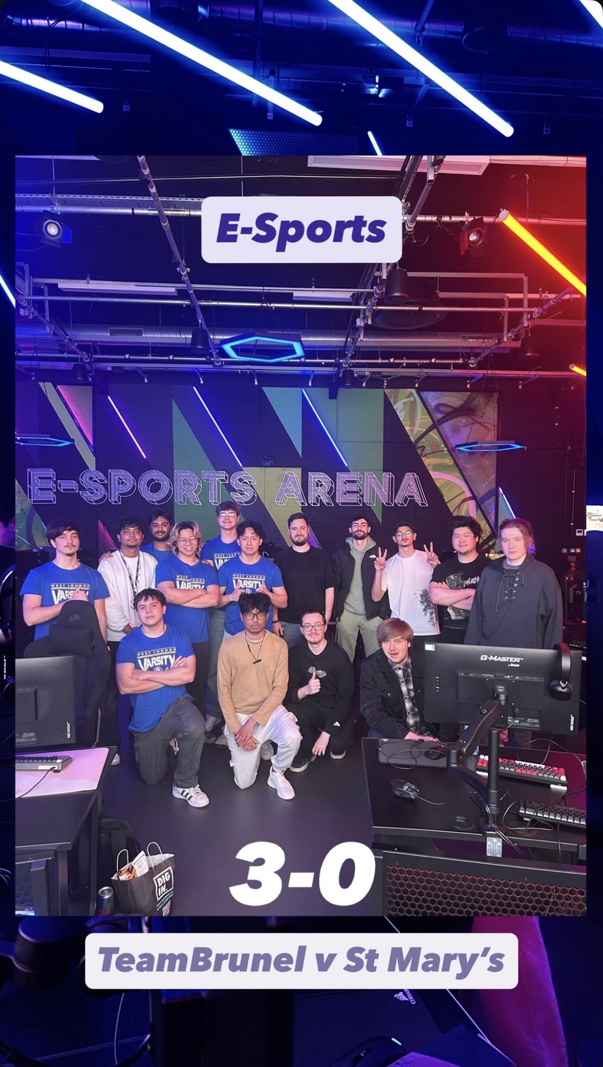 Brunel Esports varsity champions